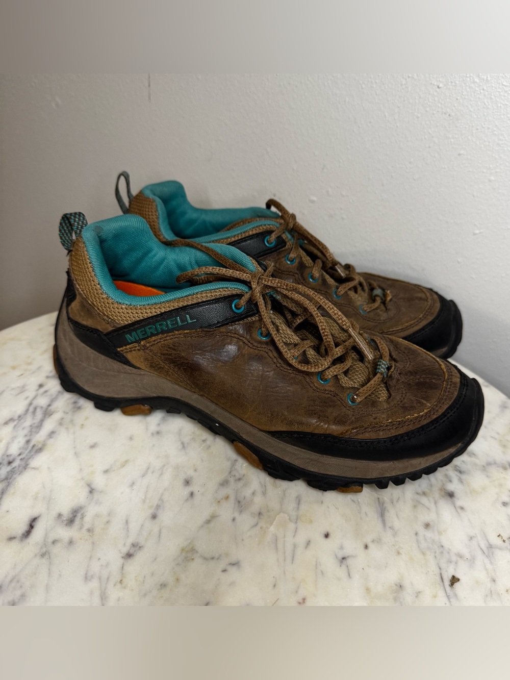 Merrell Salida Trekker Hiking Shoes Womens Size 7 M Leather Brown